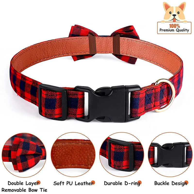 Dog Bow Tie Plaid Dog Collar Cat Bowtie Adjustable Soft Pet Bowknot NeSPECIFICATIONSBrand Name: LDLCType: CollarsCollar Type: Basic CollarsMaterial: LeatherOrigin: Mainland ChinaPattern: PrintFeature: BreakawayFeature: Quick ReleaseTypShopDoggieworksShopDoggieworksDog Bow Tie Plaid Dog Collar Cat Bowtie Adjustable Soft Pet Bowknot Necklace