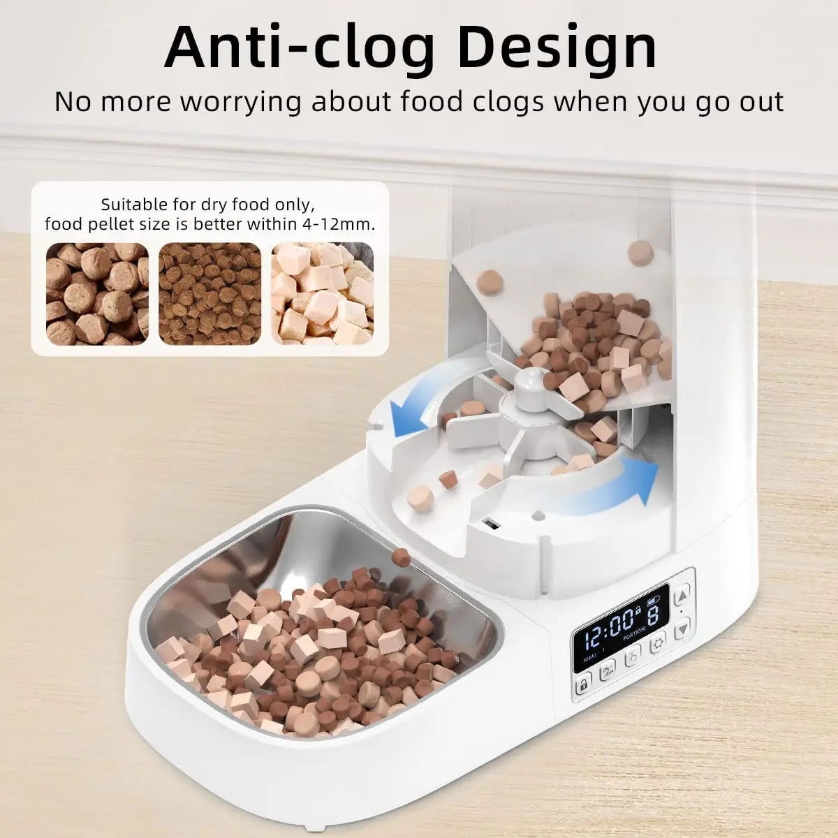 ROJECO 4L Automatic Pet Feeder Button Version Auto Cat Food Dispenser SPECIFICATIONSBrand Name: ROJECOWith Water Dispenser: NoPower Source: CHARGEMin Output: 50gMax Output: 1000gTime Setting: YesMaterial: PlasticOrigin: Mainland ChinaPShopDoggieworksShopDoggieworksROJECO 4L Automatic Pet Feeder Button Version Auto Cat Food Dispenser Accessories Smart Control Pet Feeder