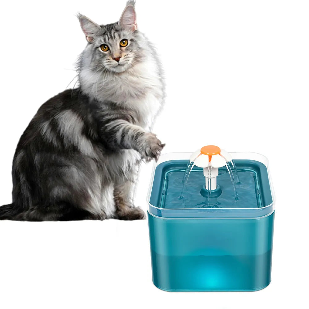 For Clean Water Automatic Pet Water Dispenser with Recirculate Filtring USB Charging Cat Drinking Fountain with LED Lighting