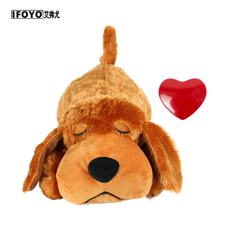 Pet Heartbeat Puppy Behavioral Training Dog Plush Pet Comfortable Snuggle Anxiety Relief Sleep Aid Doll Durable Drop Ship