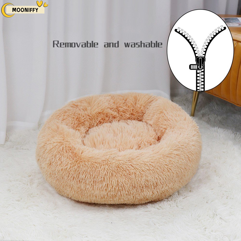 pet dog bed comfortable donut round dog kennel ultra soft washable dog