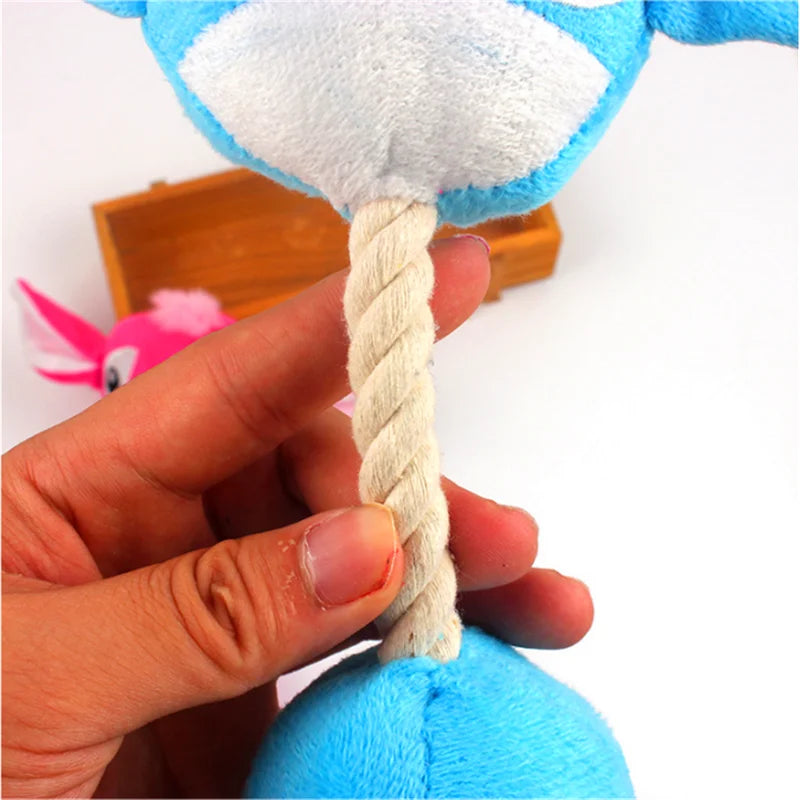 Dog Squeak Sounding Plush Toy Dog Molar-tooth Soothing Training Toy Puppy Cat Toys Interact Training Supplies Pet Toys