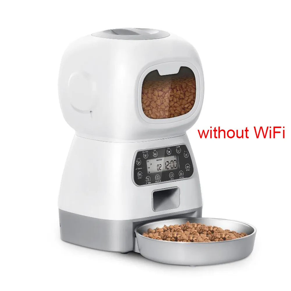 3.5L Automatic Pet Feeder For Cats WiFi Smart Swirl Slow Dog Feeder WiSPECIFICATIONSBrand Name: repetsunOrigin: Mainland ChinaIs Smart Device: YESPower Source: CHARGEMaterial: Stainless SteelMin Output: 4gType: DogsMax Output: 100gVoltShopDoggieworksShopDoggieworksVoice Recorder Large Capacity Timing Cat Food Dispenser