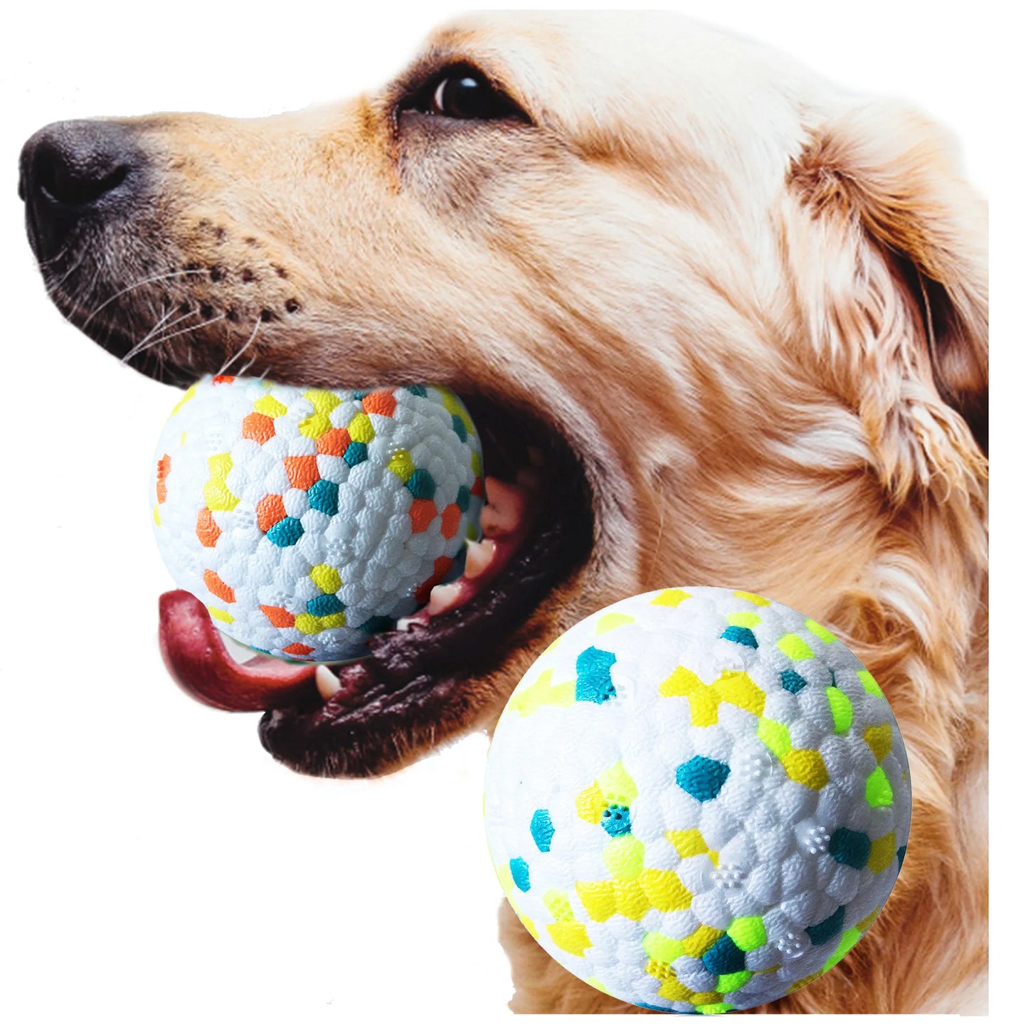 Pet Dog Toy Super Bite Resistant Ball Light Chew ETPU Ball High Elastic Interactive Throwing Flying Toys For Dogs Accessories