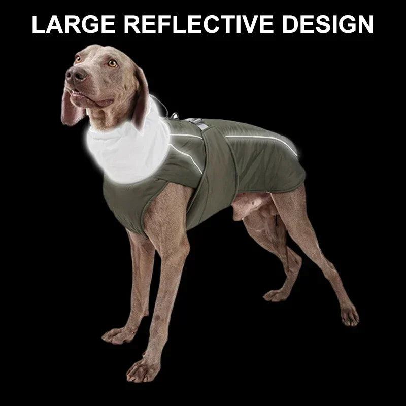 New Winter Big Dog Overalls Waterproof Dog Jacket for Medium Large Dogs Thicken Warm Dog Clothes French Bulldog Labrador Costume