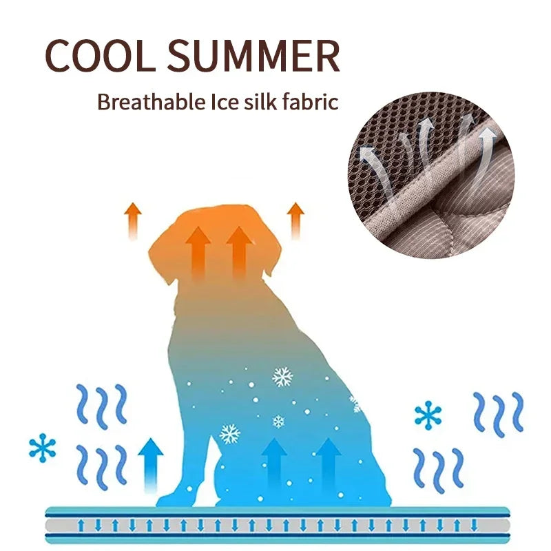 Dog Cooling Mat Summer Pad Pet Mat for Dogs Washable Sofa mat Breathable Pet Dog Bed ForLarge Dogs Cama Refrigerante Para Perro