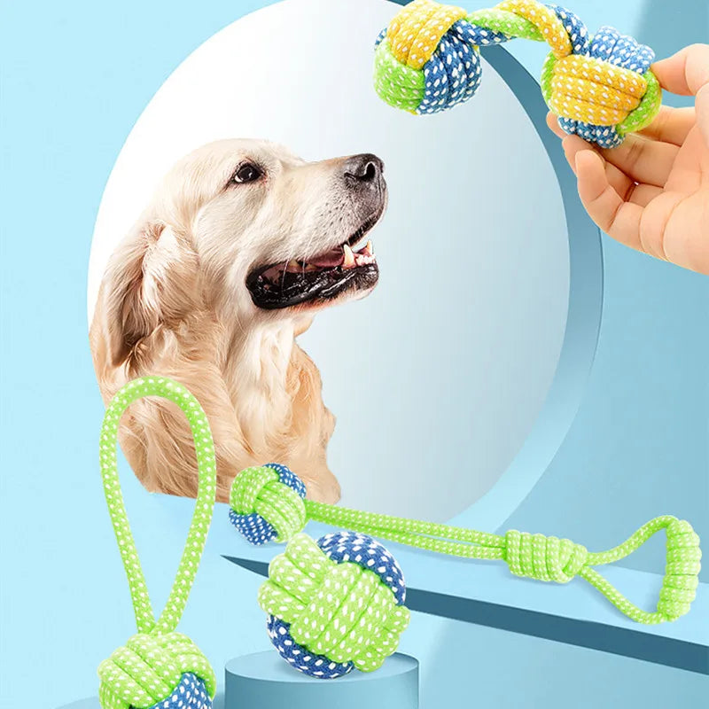 7PCS/PACK Dog Toys for Large Small Dogs Toy Interactive Cotton Rope Dog Toys Ball for Dogs Accessories Toothbrush Chew Puppy Toy