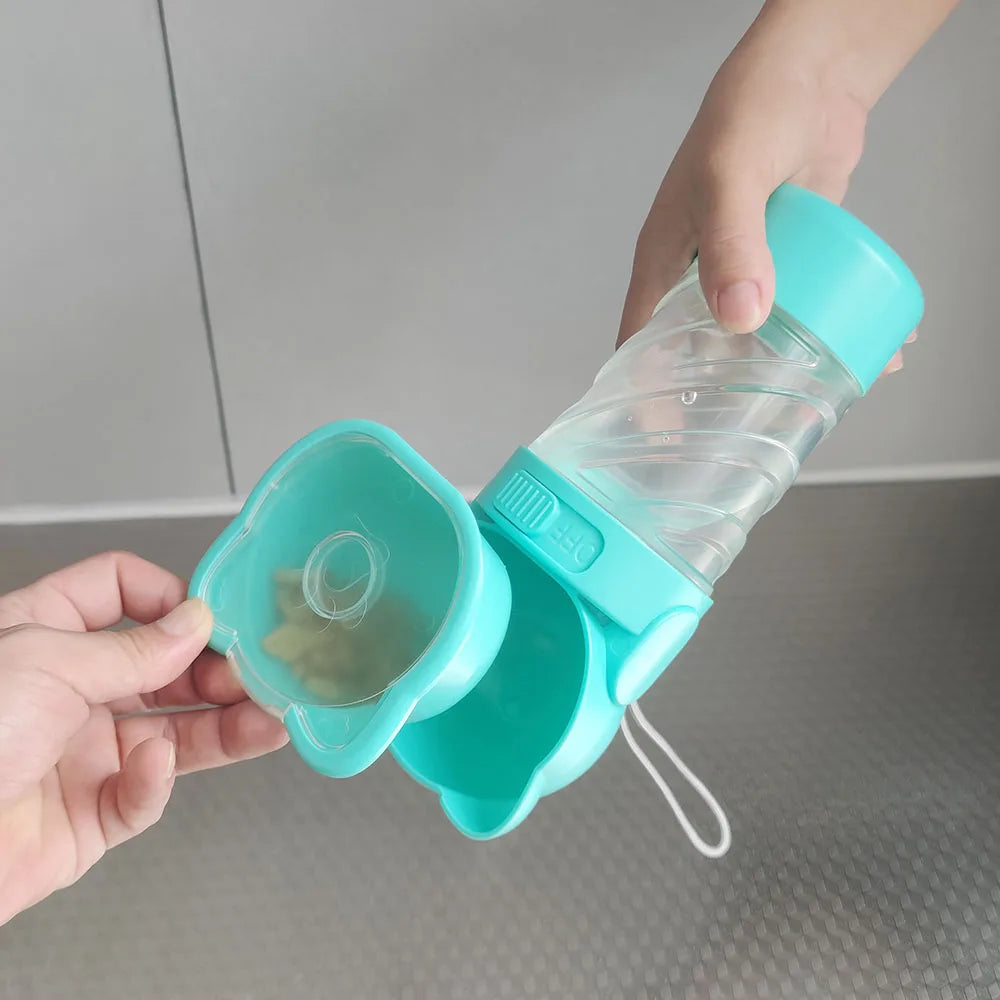 Dog Outing Water Cup Bottle Portable Cup Walking Dog Water Bottle Pet Drinking Water Feeding Food Waste Bag Multi-function Cup