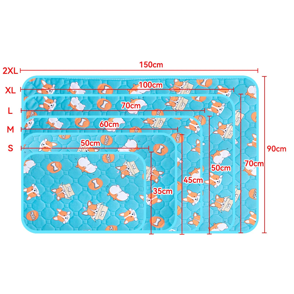 Dog Pee Pad Blanket Reusable Absorbent Diaper Washable Puppy Training Pad Pet Bed Urine Mat For Pet Car Seat Sofa Cover