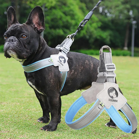 Dog Harness Adjustable Pet Harness Vest For Small Large Dogs Cats Reflective Mesh Dog Chest Strap French Bulldog Walk Training