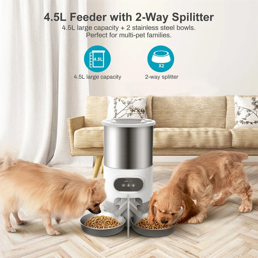 Tuya Smart APP Pet Feeder Cat And Dog Food Automatic Dispenser SuitablSPECIFICATIONSBrand Name: repetsunOrigin: Mainland ChinaIs Smart Device: YESPower Source: BatteryMaterial: Stainless SteelMin Output: 4gType: DogsMax Output: 7gVoltaShopDoggieworksShopDoggieworksTuya Smart APP Pet Feeder Cat