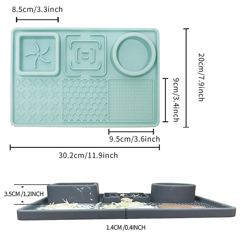 Multifunction Pet Slow Feeder Bowls Dog Licking Mat With Suction Cups SPECIFICATIONSBrand Name: NoEnName_NullItem Type: Slow FeederOrigin: Mainland ChinaType: DogsMaterial: siliconeApplicable Dog Breed: UniversalCategory: Pet eating utShopDoggieworksShopDoggieworksMultifunction Pet Slow Feeder Bowls Dog Licking Mat