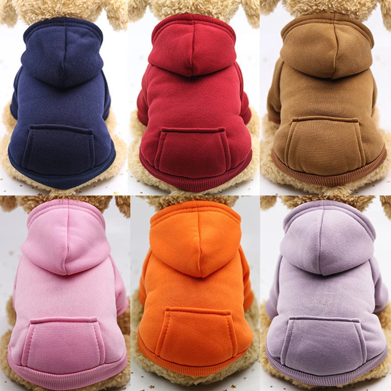 Cheap Dog Hoodie Winter Warm Dog Clothes for Small Medium Dogs French Bulldog Coat Puppy Cat Jacket Chihuahua Yorkie Pet Costume