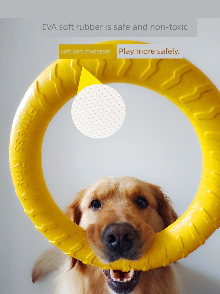 Dog Toy Large Dog Interactive Ring Golden Retriever Labrador Pull Ring Dog Ball Molar Bite-Resistant Dog Relieving Stuffy Handy Gadget