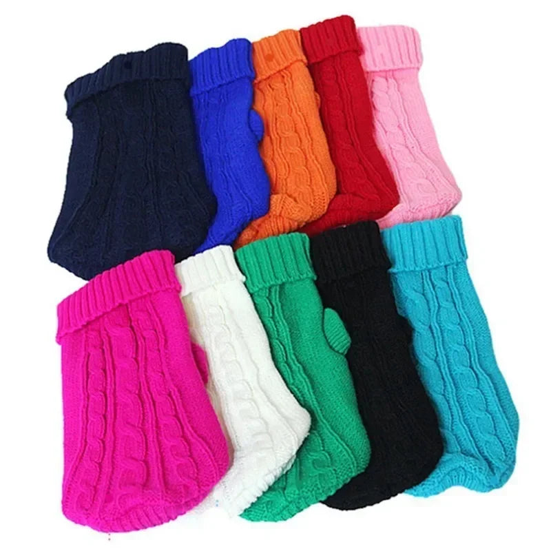 Pet Dog Sweaters Winter Pet Clothes for Small Dogs Warm Sweater Coat Outfit for Cats Clothes Woolly Soft Dog T Shirt Jacket