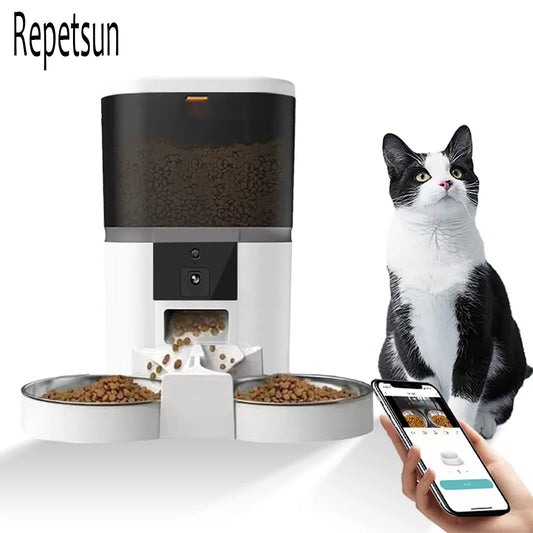 4L With HD Camera Automatic Pet Feeder Cat And Dog Food Automatic DispSPECIFICATIONSBrand Name: repetsunOrigin: Mainland ChinaIs Smart Device: YESPower Source: CHARGEMaterial: Stainless SteelMin Output: 4gType: DogsMax Output: 100gVoltShopDoggieworksShopDoggieworksHD Camera Automatic Pet Feeder Cat