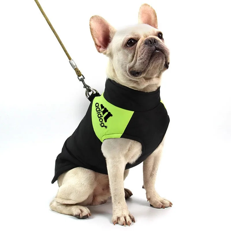 Padded Winter Pet Dogs Clothes Warm Fashion Waterproof Dogs Vest Zipper Jacket Coats French Bulldog For Small Medium Large Dogs