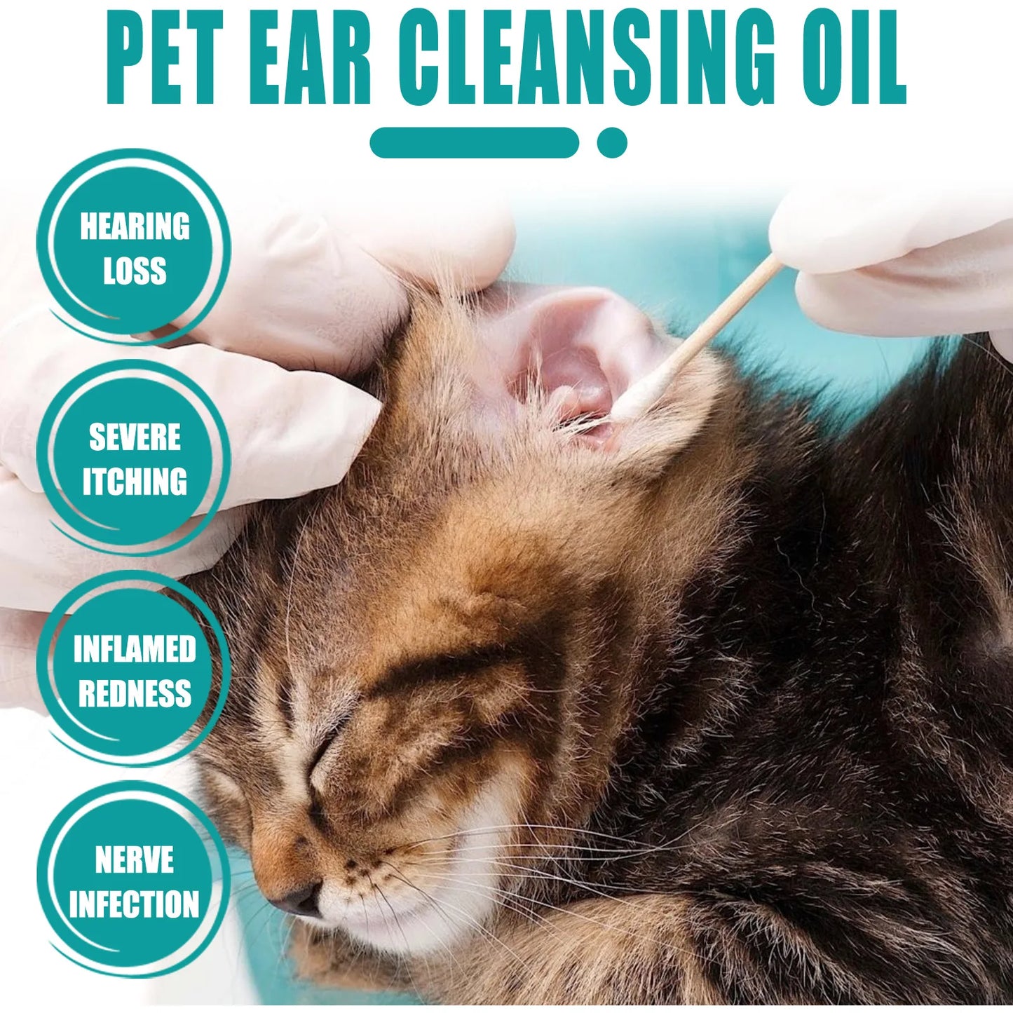 Pet Ear Cleaner Mites Control Relieve Itching Against Puppy Infection Remove Cat Ear Mite Odor Mild Wash Dog Ear Cleaning Liquid