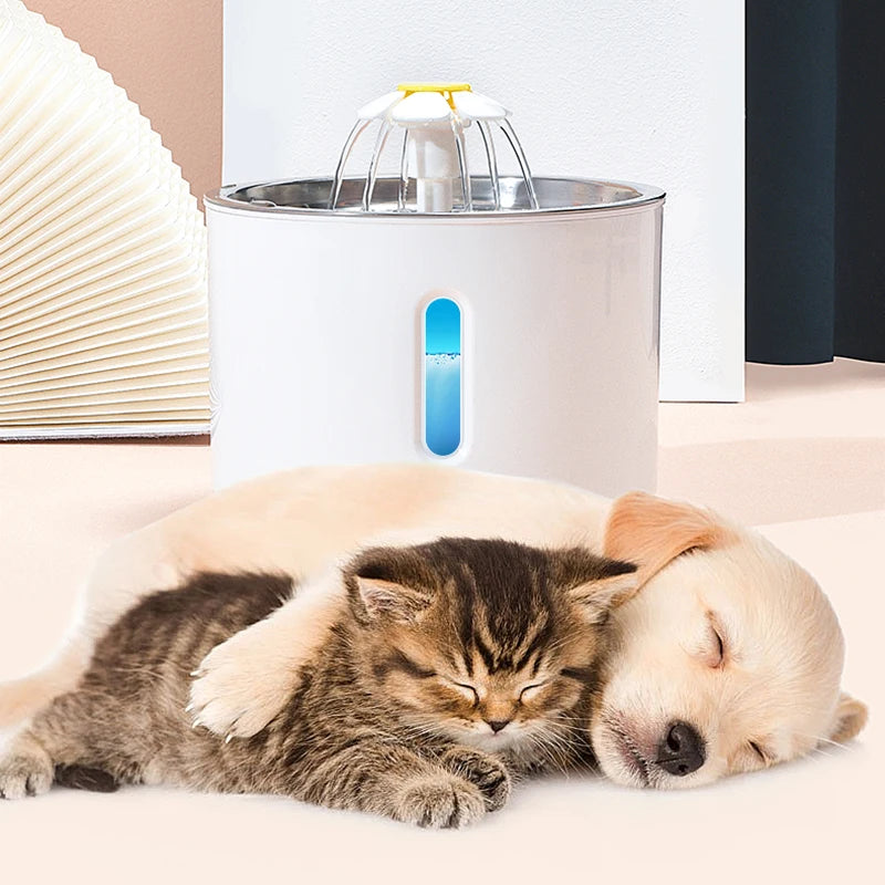 LED Pet Water Dispenser Cat Water Fountain Automatic Active Carbon Filter Electric Dog Cat Drink Bowls Fresh Water Cat Supplies