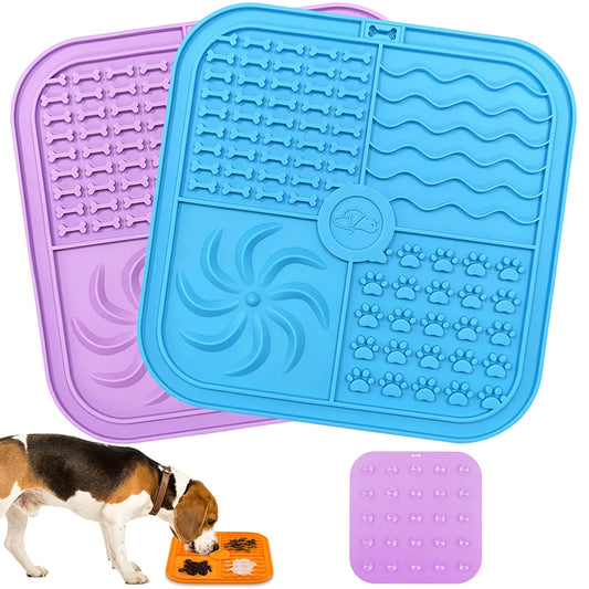 Dog Silicone Mat Pet Slow Food Plate Dogs Pad Cat Non-Slip Placemat Accessories Suitable for Small Medium Puppy Kitten