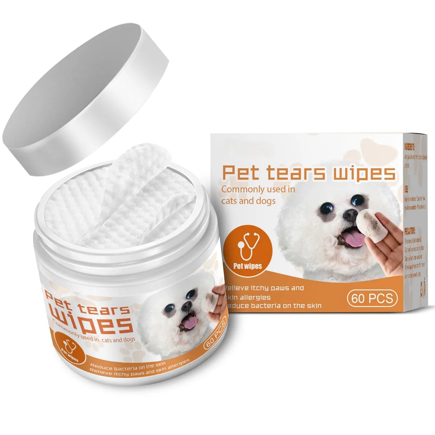 New Pet Remove Dirt From Eyes and Ears Wipes Dog Cat Earwax Clean Ears Odor Remover Pets Wet Tissue Cleaning Tools Supplies