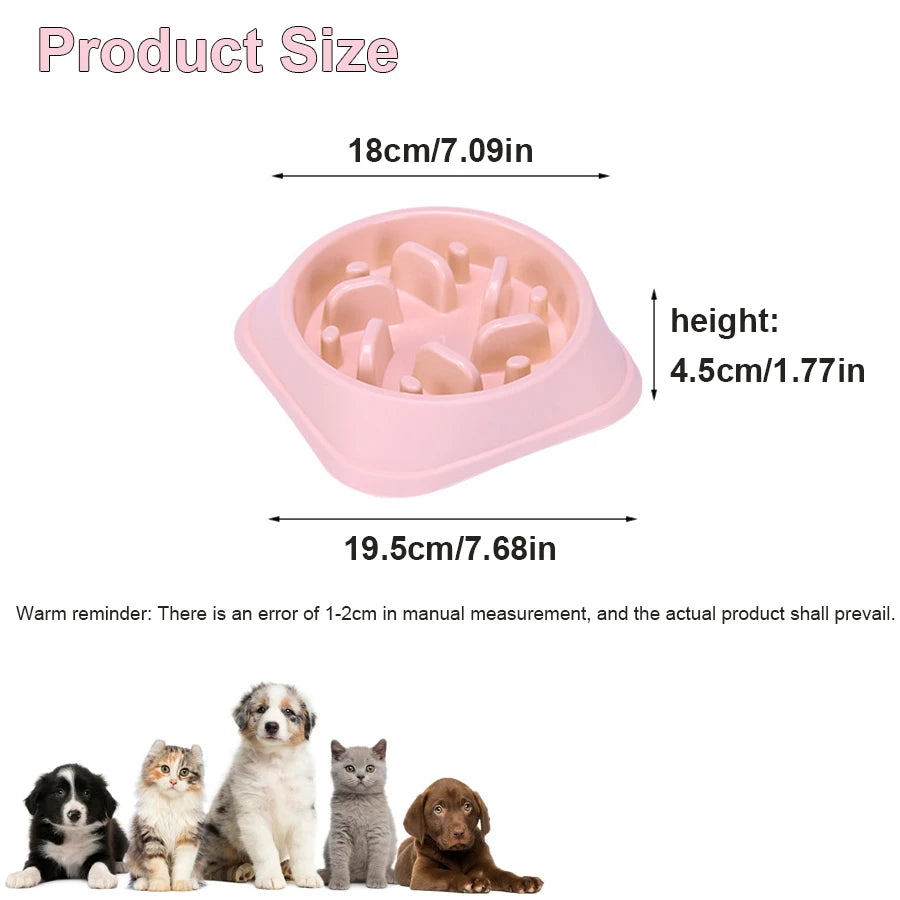 Dog Slow Food Bowl, Pet Anti-Choking Bowl, Colorful Feeding Bowl, Anti-Choking Dog Bowl, Dog Feeder, Suitable For Small Dogs