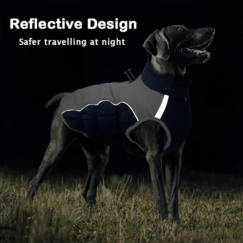 Big Dog Jacket Waterproof Dog Clothes for Medium Large Dogs Winter Pet Costume French Bulldog Coat Labrador German Shepherd Vest