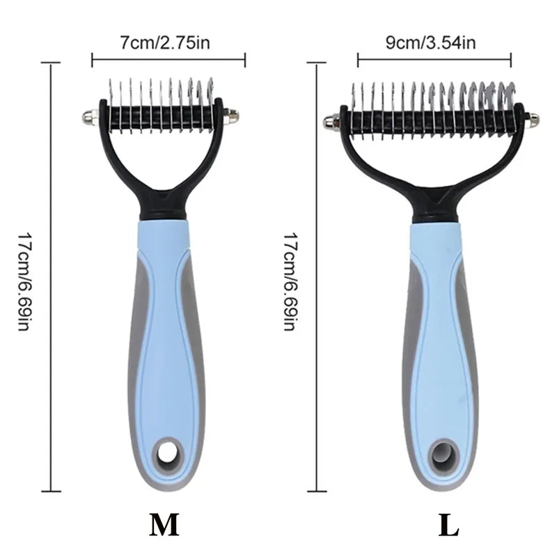 Dog Comb Cat Brush Pet Hair Removal Comb for Dogs Cat Dematting Deshedding Brush Pets Fur Knot Cutter Pet Grooming Tools