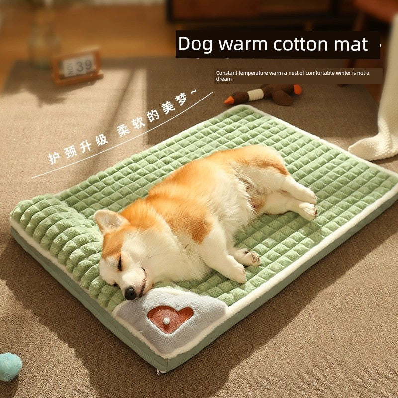 Pet Kennel Four Seasons Warm Dog Mat Comfortable Thickened Pet Bed Golden Retriever Jarre Aero Bull Shiba Inu Mattress Removable and Washable