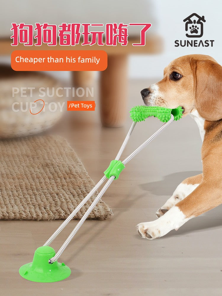 Pet Dog Toy Bite-Resistant Molar Rod Big and Small Dogs Self-Heating Relieving Stuffy Handy Gadget Training Golden Hair Ball Dog-Teasing Sucker