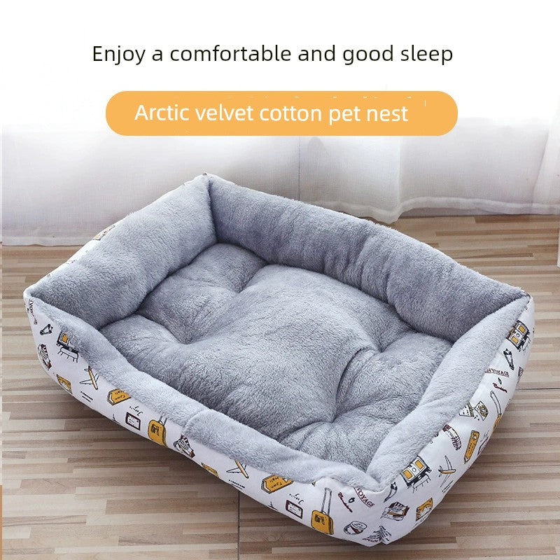 Kennel All Year Round Neutral Summer Pet Bed Small Neutral Large Dog Winter Warm Cattery Pad Dog Supplies Bed