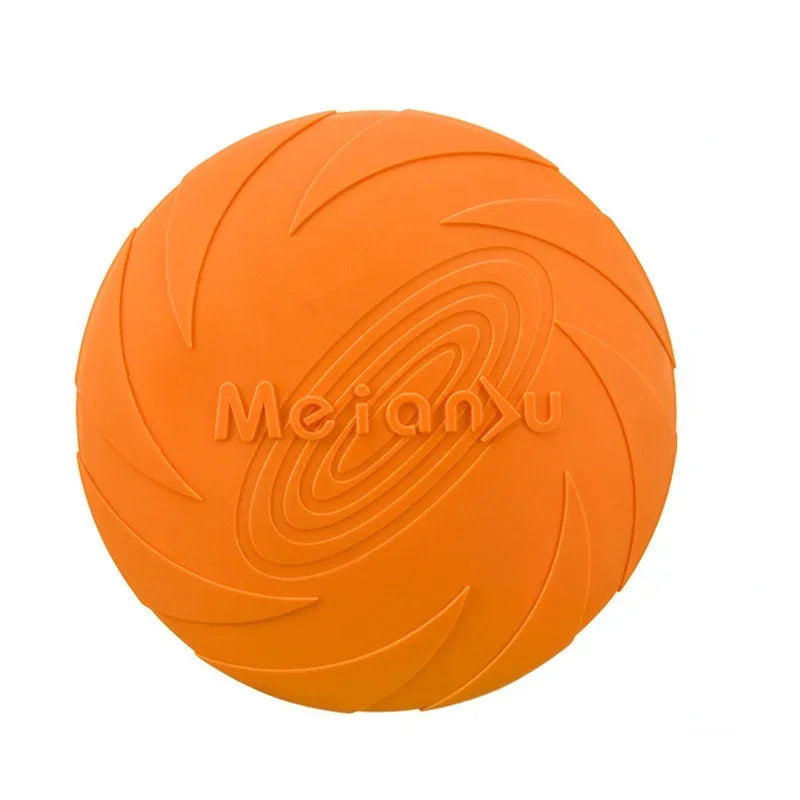 pet dog flying disk toy silicone outdoor training toy inter