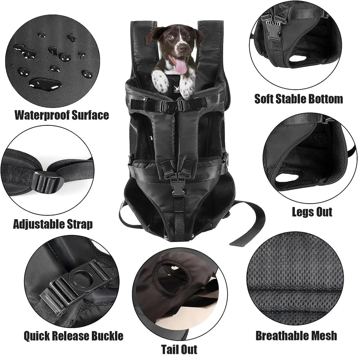 Pet Dog Carrier Bag Dogs Backpack Portable Travel Breathable Dog Bag Adjustable Outdoor Dog Carrier Bag Pet Carrying Supplies