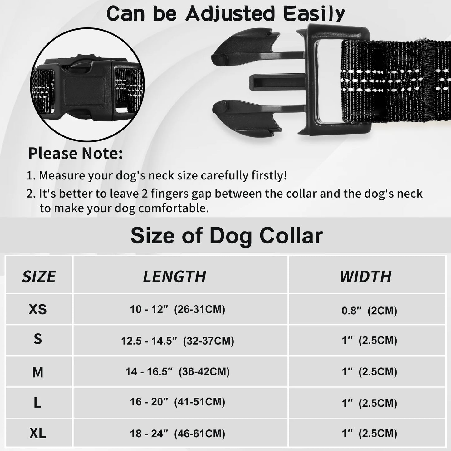 AirTag Dog Collar, Reflective Air Tag Dog Collar for Apple, Integrated Air Tag Accessories Pet Collar for Small Medium Large Dog
