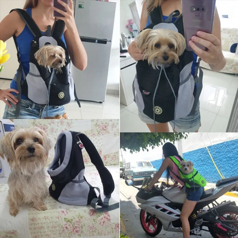 Pet Comfortable Small Dog Backpack Travel Breathable Mesh Puppy Dog Carrier Bag Durable Padded Shoulder Pet Cat Carrier 2020