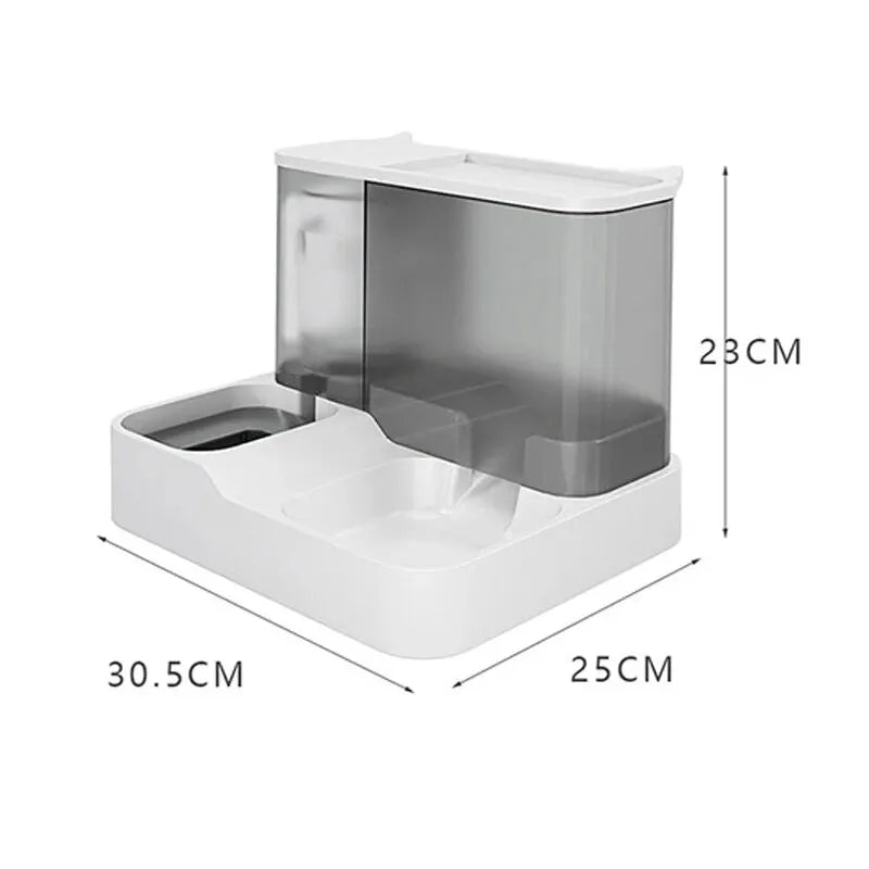 Large Capacity Automatic Cat Food Dispenser Drinking Water Bowl Pet Supplies Wet and Dry Separation Dog Food Container