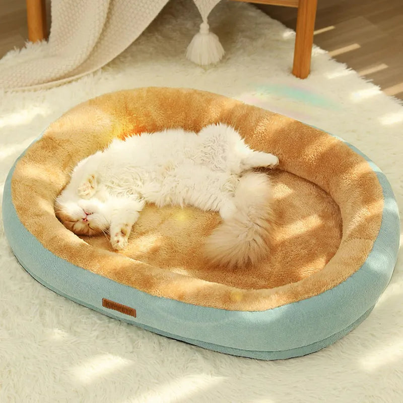 Kimpets Cat Bed Dog Pet Bed Kennel Non-Slip Winter Warm Small Dog Kennel Sleeping Removed Washed Soft Puppy Cushion Cat Supplies