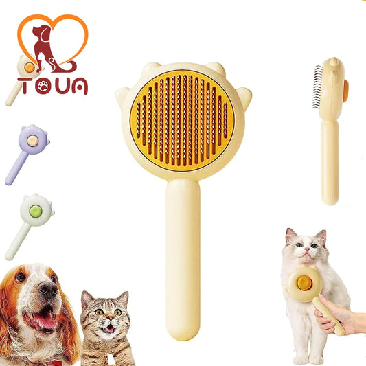 TOUA Cat Comb Massage Pet Magic Combs Hair Removal Cat and Dog Universal Needle Brush Pets Grooming Cleaning Supply Care Set