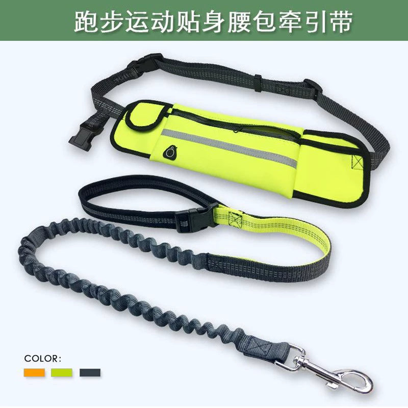 Dog Running Rope Waterproof Hand Holding Rope Waist Bag Small and Medium-Sized Dogs Dog Leash Multifunctional Outdoor Exercise Sports Traction