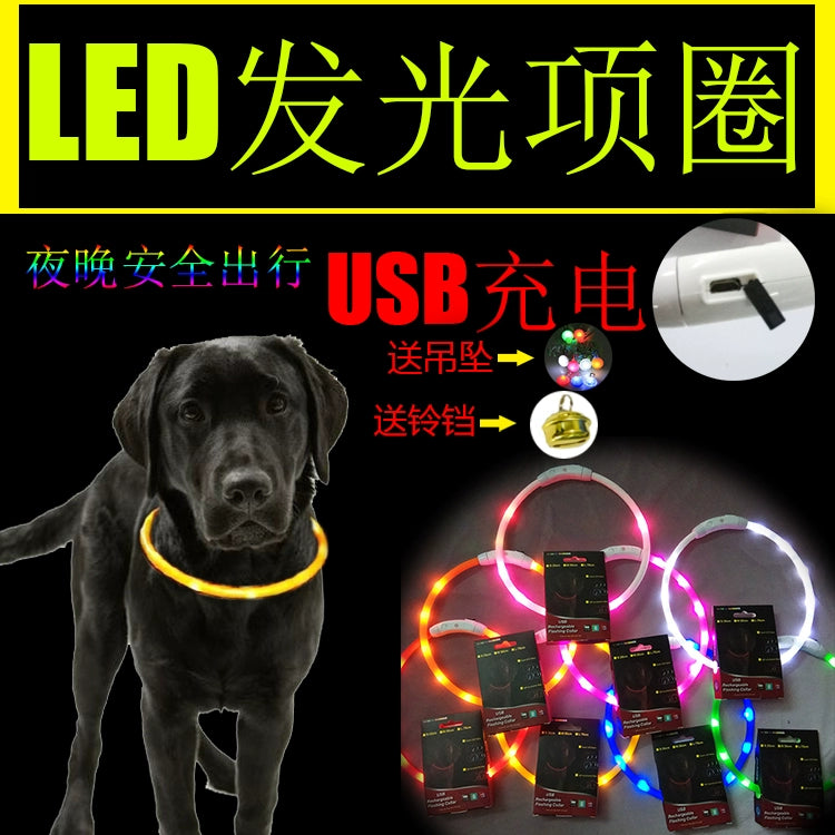 Teddy Rechargeable Luminous Golden Retriever Samoyed Dog Collar