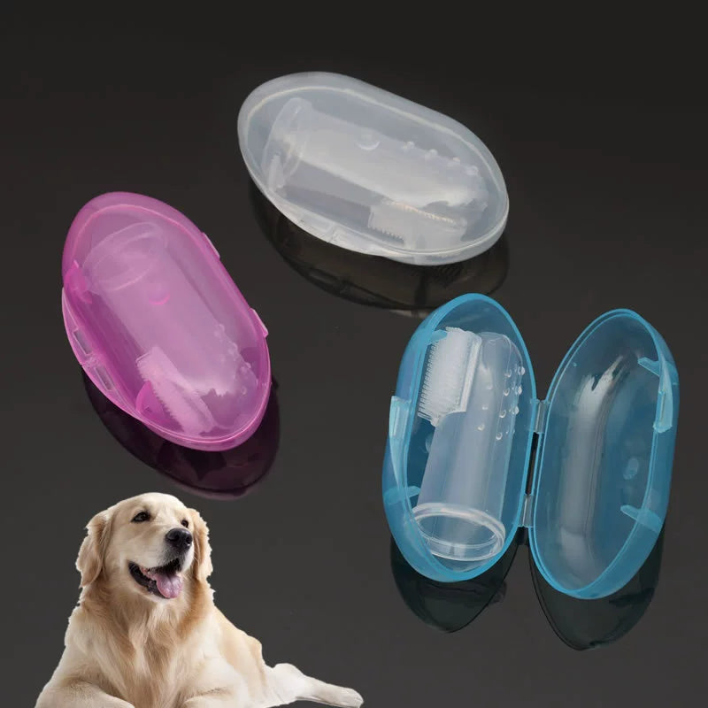 Pet Finger Toothbrush Pet Toothbrush Puppy Silicone Toothbrush Cat Teddy Finger Brush Suit Finger Dog Toothbrush