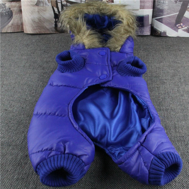 Pet Clothes Thickened Cotton-Padded Clothes Autumn and Winter Clothes Bichon Chihuahua Puppy Clothes Teddy Four-Legged Cotton-Padded Clothes