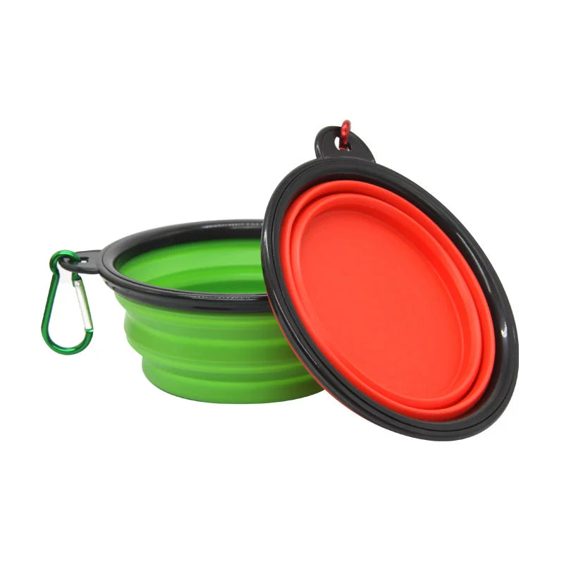 Dog/Cat Bowl Water-Filled Rice Foldable UFO Bowl Dog the Toy Dog Hiking Bowl Foldable Silicone Bowl Small and Medium Dog Bowl