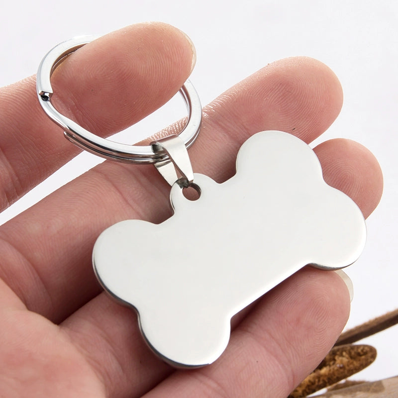 Bone Tag Anti-Lost Pendant Keychain Anti-Discard Key Chain Laser Laser Lettering