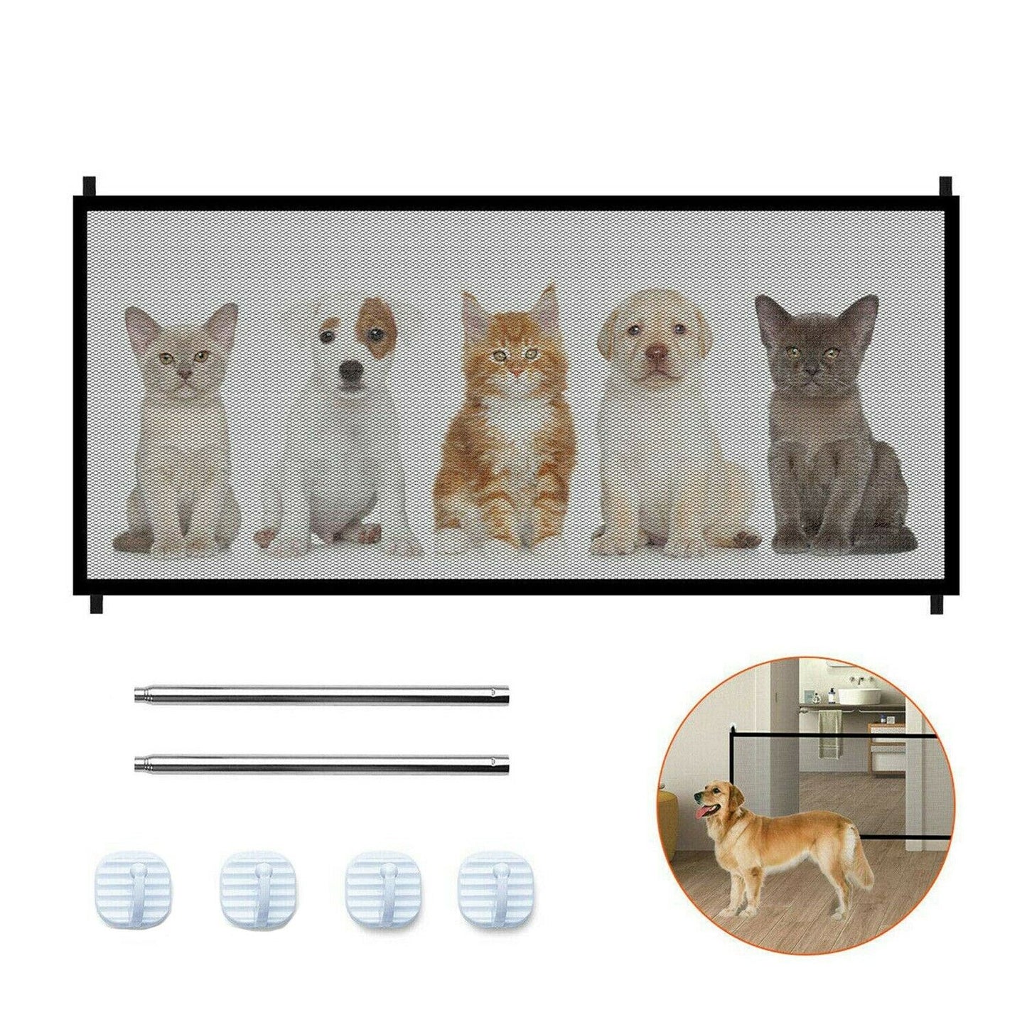 Stairs Gate For Dogs | The Ingenious Mesh Magic Pet GateBest Stairs Gate For Dogs
Dog gates for stairs, keep your playful pups from getting into rooms where you don't want them. They also come in handy for dogs that have Pets Baby Safety GateShopDoggieworksShopDoggieworksIngenious Mesh Magic Pet Gate