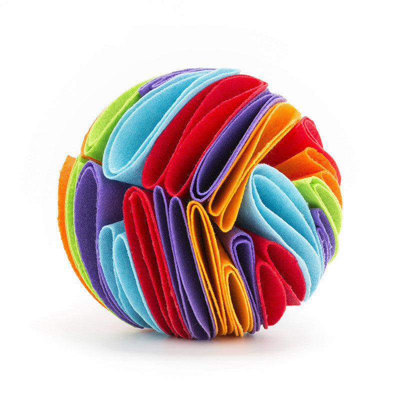 Colorful Snuffle Ball: Anxiety Relief Toy For Small, Medium, And
