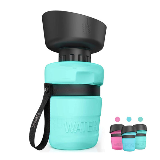 portable bpa free foldable dog water bottle