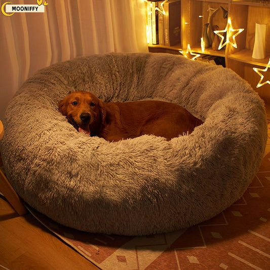 pet dog bed comfortable donut round dog kennel ultra soft washable dog