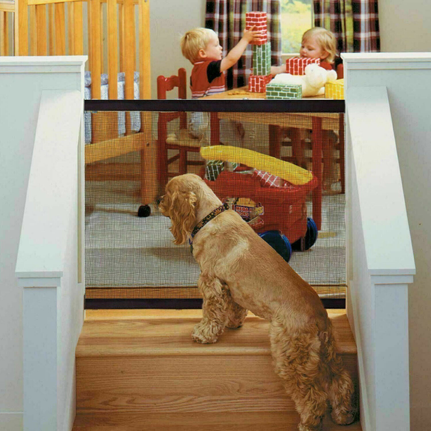 ingenious mesh magic pet gatebest stairs gate