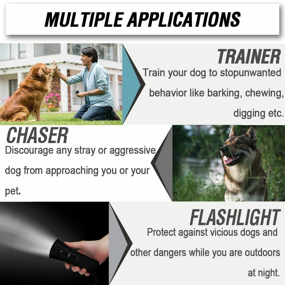 Ultrasonic Bark Control | Anti Dog Barking Trainer LED LightDog Ultrasonic Bark Control, Repellents &amp; Devices 

Training your pet can be easy—when you bring home the Ultrasonic Bark Control Device. This is a painless alteUltrasonic Anti Dog BarkingShopDoggieworksShopDoggieworksAnti Dog Barking Trainer LED Light